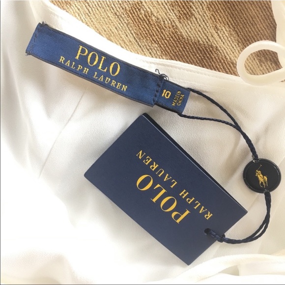 COPY - POLO RALPH LAUREN WHITE CREPE HALTER JUMPSUIT - Picture 9 of 10